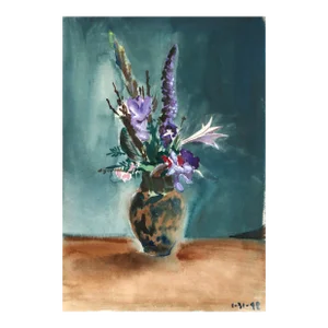 1940s "Flowers P6.46" Watercolor Painting by Eve Nethercott