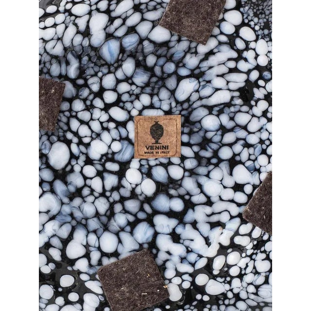 Mid-Century Modern Mid-Century Venini Murano Glass Black and White Table Lamp, 1950s For Sale - Image 3 of 12