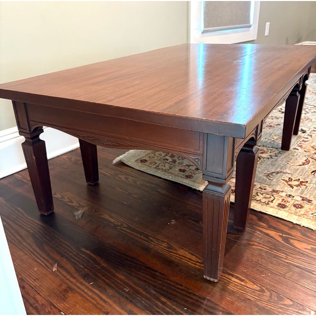 English Karpen 1930s-40s Large Mahogany Coffee Table For Sale - Image 3 of 7