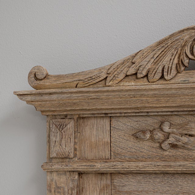 Wood 1900s French Oak Wall Mirror For Sale - Image 7 of 18