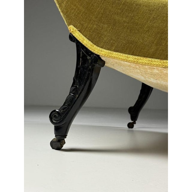 Metal Napoleon III Slipper Chaise Loungue For Sale - Image 7 of 18