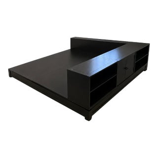 Pottery Barn Teen Queen/Full Black Platform Bed With Storage For Sale