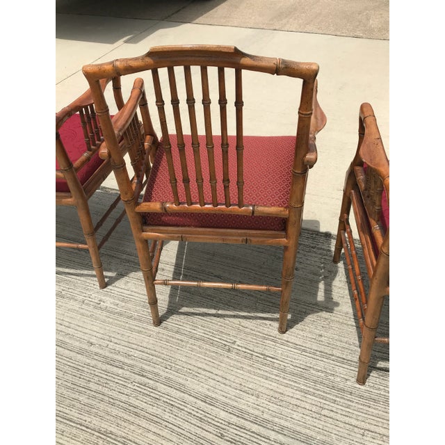 Captiva Collection Faux Bamboo Wood Dining Chairs by Drexel Set of 4