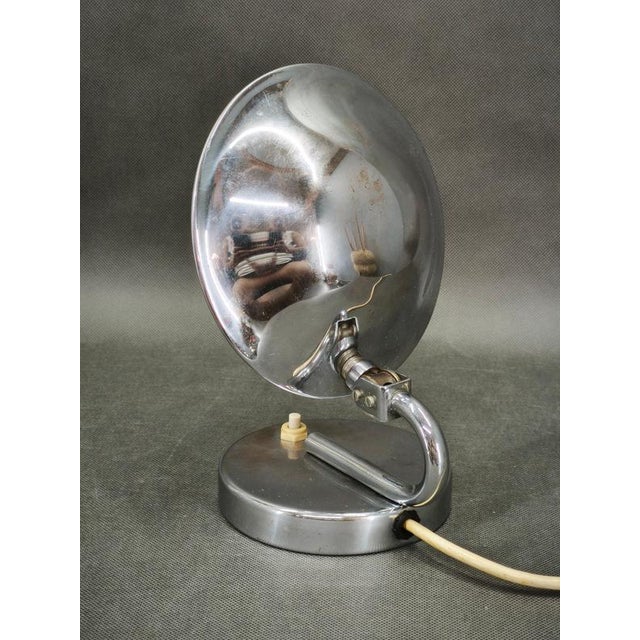 Bauhaus Chrome Table Lamp Model 3530 by Napako, Czechoslovakia, 1930s For Sale - Image 9 of 11