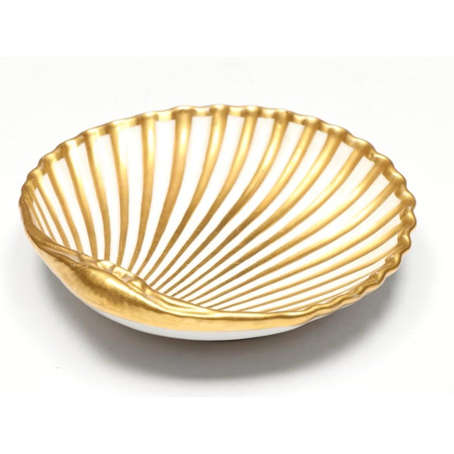 Gold Antique Early 19th Century French Dagoty Old Paris Porcelain Sea Shell Cup & Saucer - Circa 1810 For Sale - Image 8 of 13