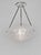 Gillen & SEVB A wonderful French art deco pendant light in nickel plated solid brass or bronze and clear frosted molded-...