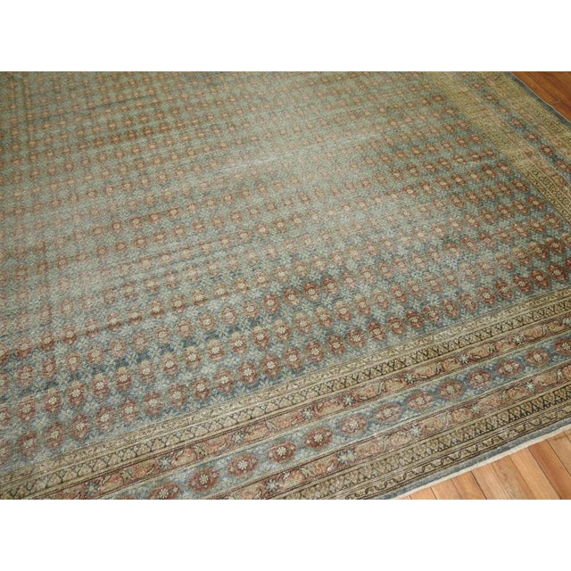 Industrial Late 19th Century Zabihi Collection Persian Tabriz Carpet For Sale - Image 3 of 10