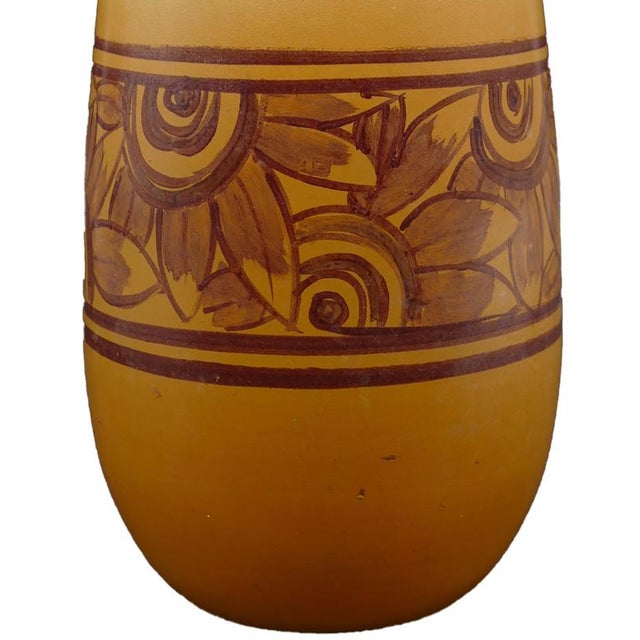 Art Deco Opaque Orange Glass Vase, France, 1920s For Sale - Image 3 of 7