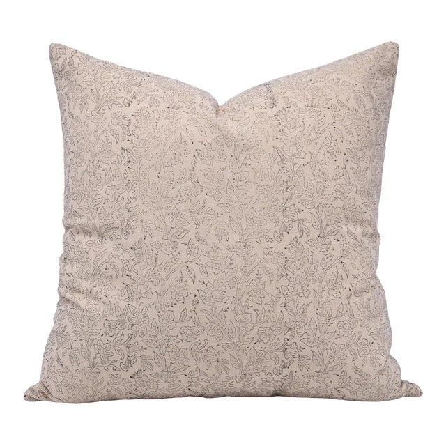 Fabdivine Indian Block Print Cushion Cover 20x20 Inch Duck Canvas-Vishv Jaal For Sale