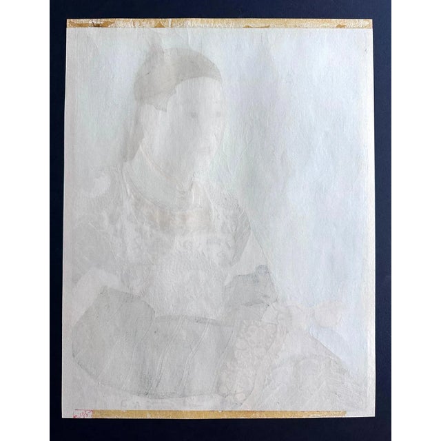 Japanese Woodblock Print Le Mandarin Aux Lunettes by Paul Jacoulet For Sale In Atlanta - Image 6 of 12