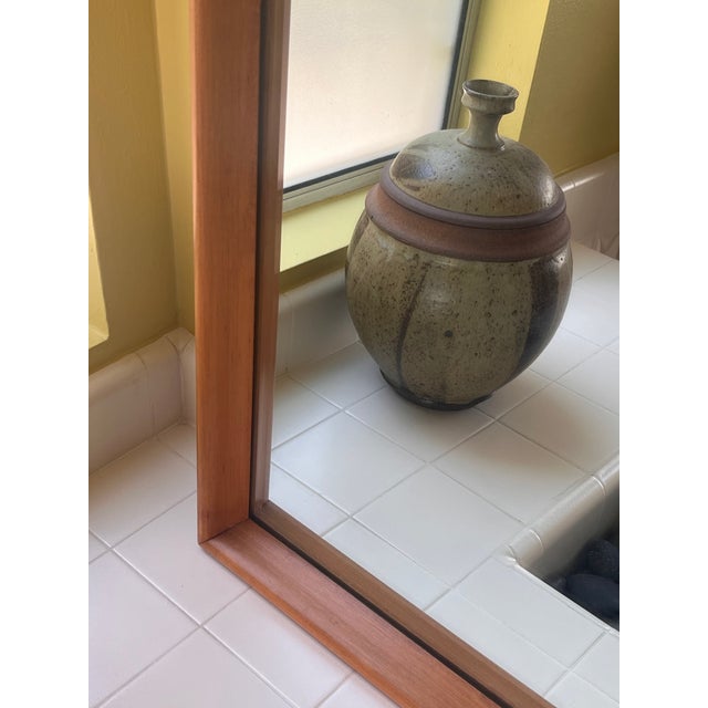 1960s 1960s Pristine Large Heywood-Wakefield Mirror in "Wheat" Finish For Sale - Image 5 of 8