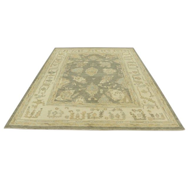 Early 21st Century Modern Turkish Oushak Rug 7'7" x 9'1" For Sale - Image 5 of 6
