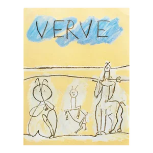 1987 After Pablo Picasso, "Verve No. 19/20" Cover, Second Edition Full-Color Print