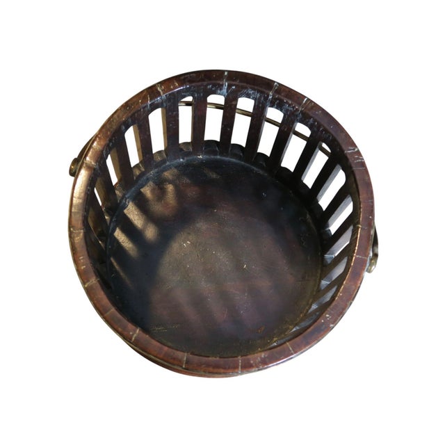 Wood A George III Mahogany and Brass Plate Bucket, Late 18th Century For Sale - Image 7 of 10