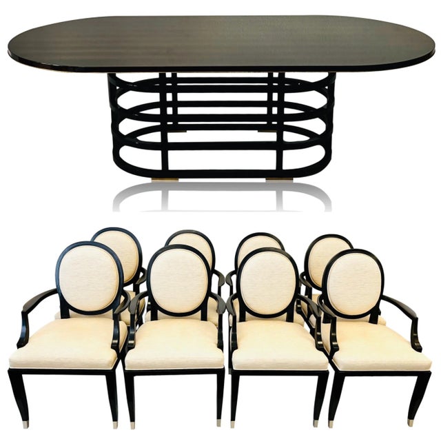8ft Koa Wood Oval Race Track Dining Table by Cameron | Chairish