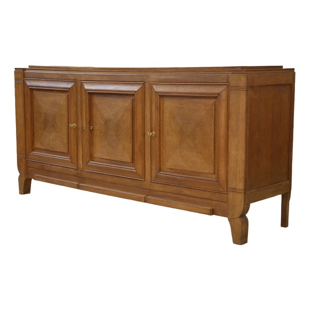 Vintage Art Deco Oak Sideboard, 1940s For Sale