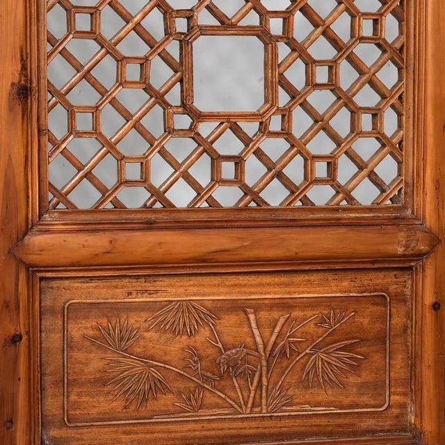 Antique Elm Wood Panel Partition, Set of 4 For Sale - Image 5 of 8