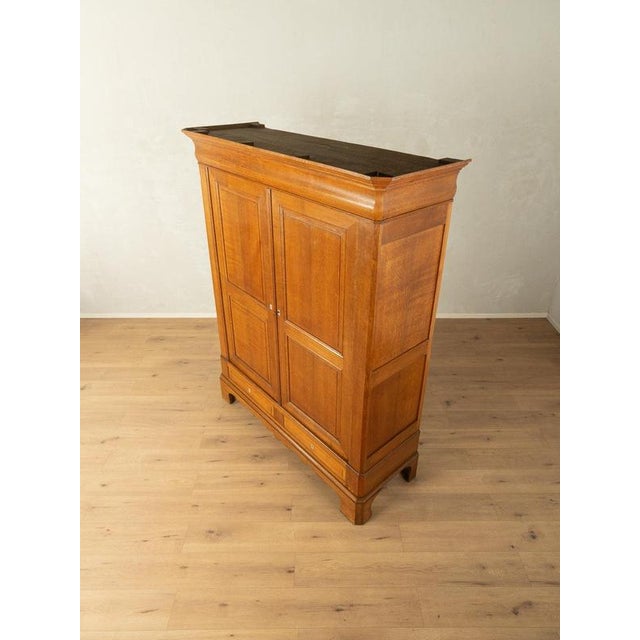 Antique German Oak Wardrobe For Sale - Image 4 of 12
