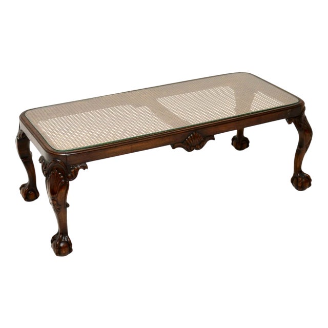 Antique Walnut Coffee Table, 1900s For Sale