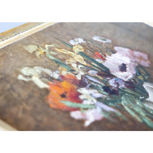 Ironstone Vase With Poppies, Pears Painting - Still Life, Oil on Canvas For Sale In Houston - Image 6 of 12