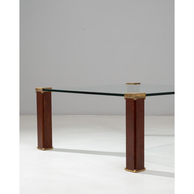 1970s 1970s Dutch T66 Glass & Brass Coffee Table By Peter Ghyczy For Sale - Image 5 of 18