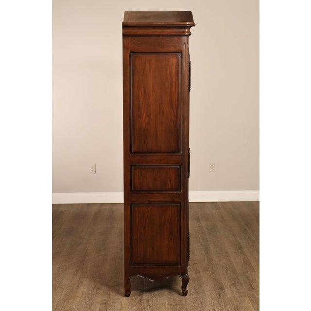 Henredon Four Centuries Collection French Louis XV Style Carved Oak Armoire For Sale - Image 17 of 18