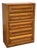 Vintage Bassett Mid-Century Modern Sculptural Walnut Tall Chest of Drawers For Sale