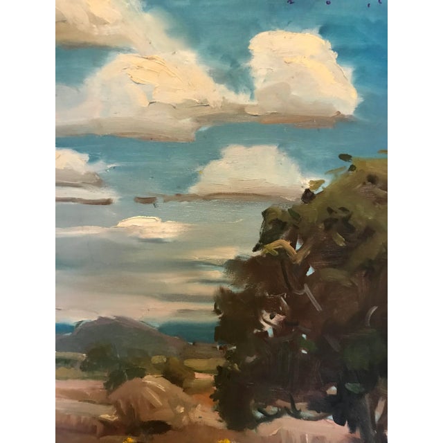 This fantastic original, unstretched, signed and dated oil on canvas painting was painted on location by David Beynon Pena...