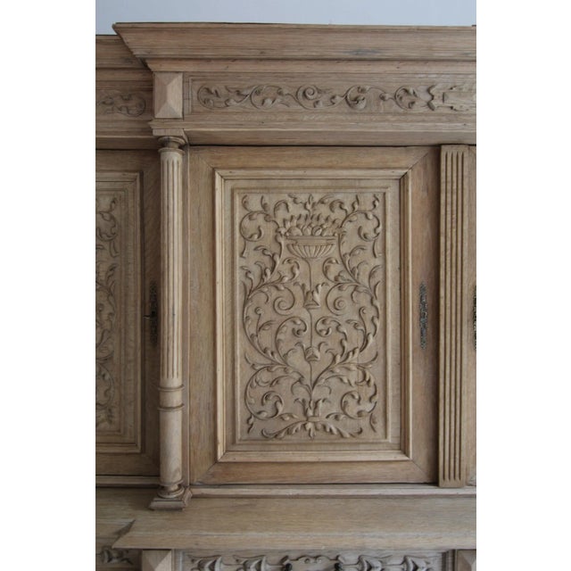Large Late 19th Century Bleached Oak Cabinet For Sale - Image 17 of 18