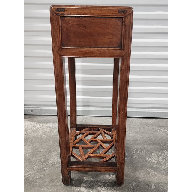 Late 19th Century Antique Chinese Late 19th Century Elmwood Chinese Flower Stand From Jiangsu For Sale - Image 5 of 12