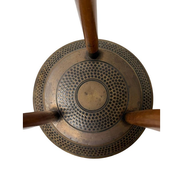 Vienna Secession Pedestal in Walnut and Patinated Brass, 1900s For Sale - Image 10 of 11
