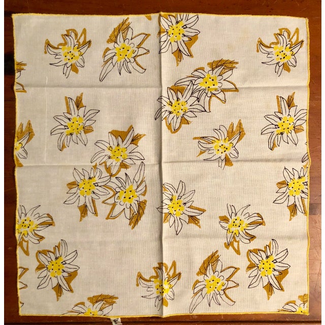 Vintage Vera Linen Daffodil Napkins Set of 4 Chairish