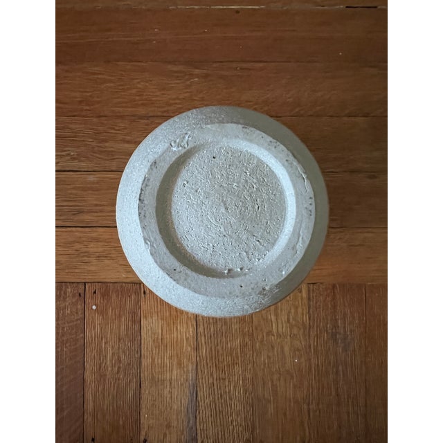 Contemporary Small Ceramic Wide Mouth Vase For Sale - Image 4 of 6