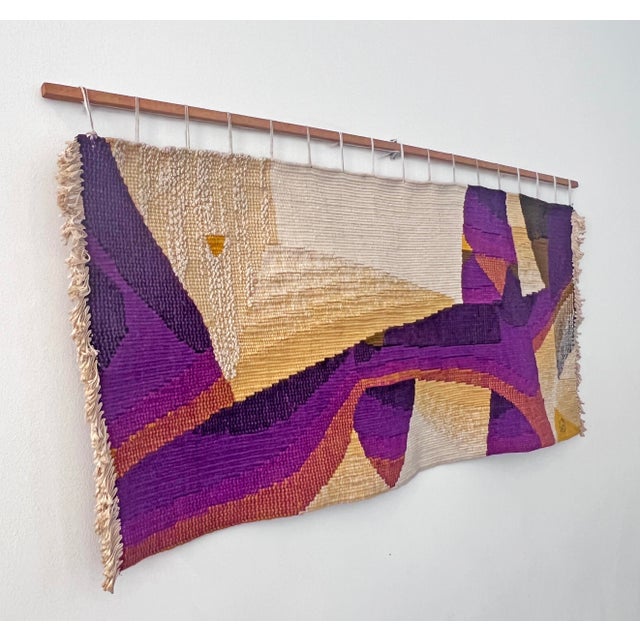Textile C. 1960s Modernist Handwoven FIber Art Textile Panel by Věra Drnková-Žáreck For Sale - Image 7 of 9