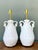 White Vintage Crackle Glaze Ceramic Lamps - a Pair For Sale - Image 8 of 12