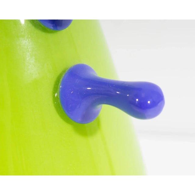 Jen Violette Signed Art Glass Vase For Sale - Image 4 of 7