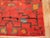 Persimmon Vintage Turkish Art Deco Rug - 6'10" x 9'11" For Sale - Image 8 of 9