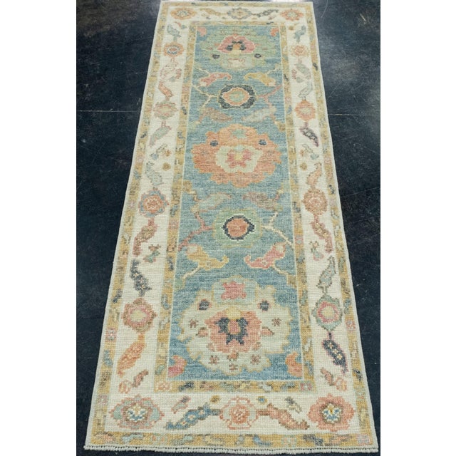 Turkish Oushak Runner Rug 2'2" x 6' #17319 Explore a curated collection of hallway runners, wool rugs, and handmade...