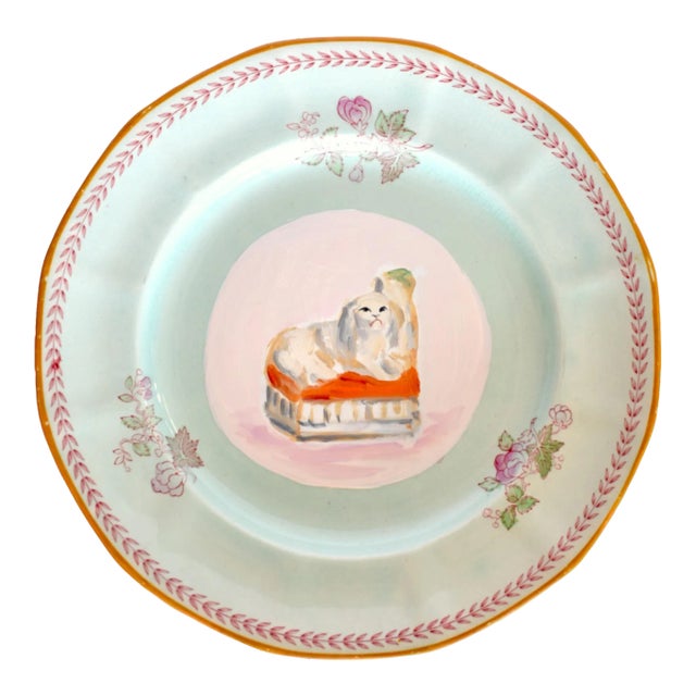 Fitz the Fairing Staffordshire Poodle Portrait by Susannah Carson For Sale