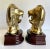 Wood Vintage Brass and Rosewood Lion Bookends For Sale - Image 7 of 13