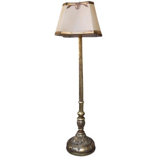 19th Century Italian Gilt Wood Standing Lamp For Sale