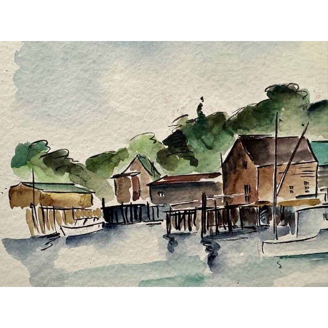 Original watercolor on paper by Henry Emil Salloch, also known as Heinz Emil Salloch, the German-born American artist and...