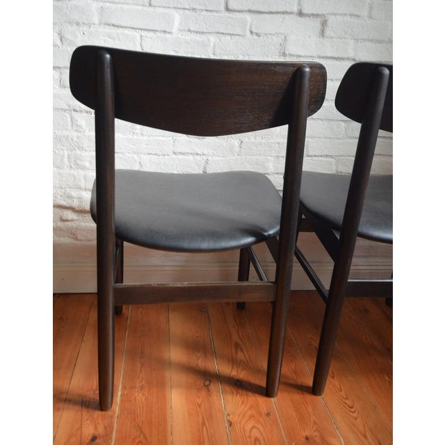 Brown Set of Danish Chairs, 1950s For Sale - Image 8 of 17