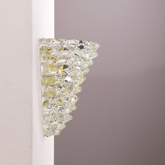Italian Rostrated Murano Crystal Wall Light, 1970s For Sale - Image 4 of 9