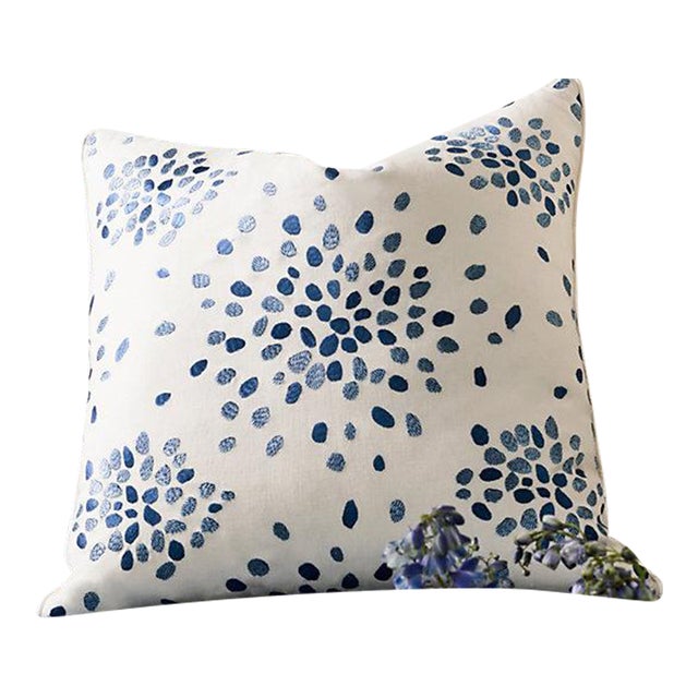 The House of Scalamandré Firefly Pillow, Blue For Sale