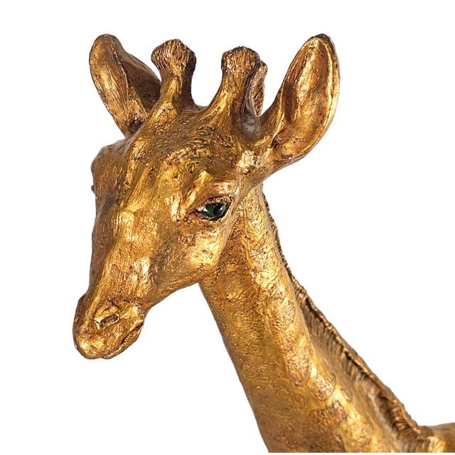 Hollywood Regency Gilt Chalkware Giraffe Sculpture 25.5" For Sale - Image 12 of 16