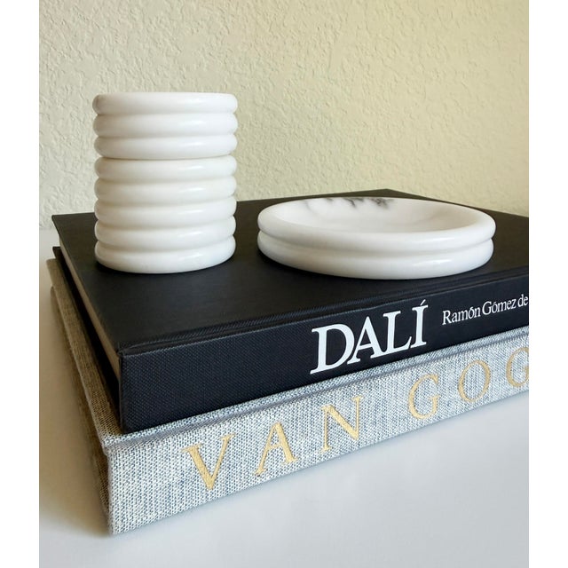 Mid-Century Modern Marble Lighter and Ashtray Set, Italy, 1950s For Sale - Image 3 of 9