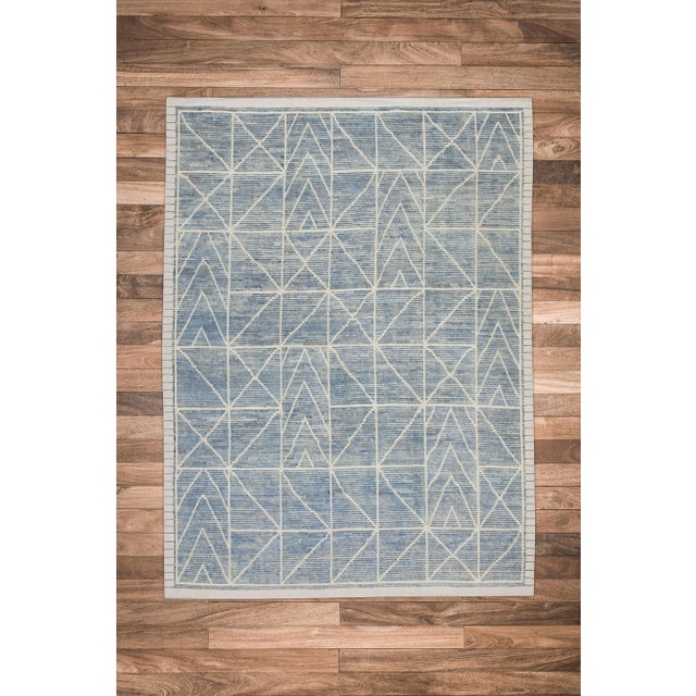 Textile 21st Century Modern Moroccan Style Wool Rug 7'8"x10'1" For Sale - Image 7 of 7