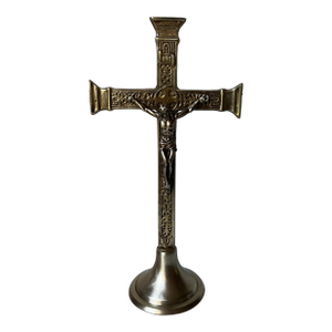 Standing Brass Crucifix, Also Known as an Altar Cross