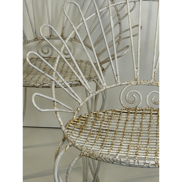 Ivory Vintage Outdoor Chairs, 1960s, Set of 6 For Sale - Image 8 of 10